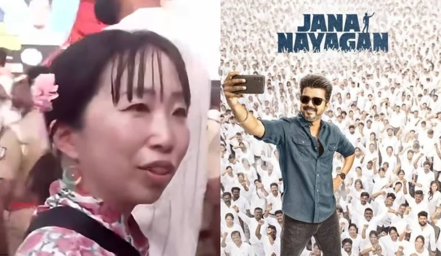 Japanese Fans in Kimonos at Vijay's Jana Nayagan FDFS