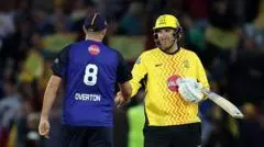 Craig Overton hits twin Jamie for decisive six