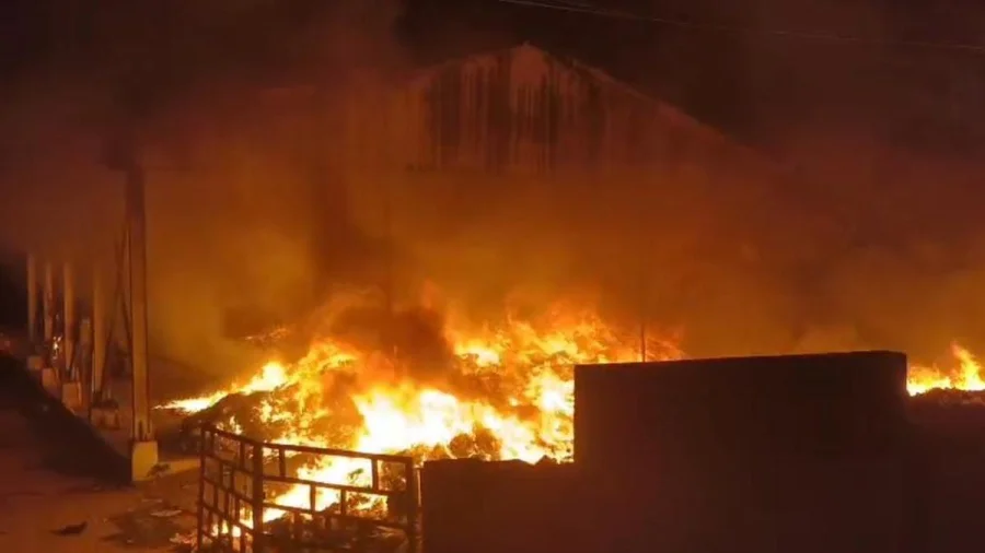 Sholinghur Dump Yard Fire Breaks Out at Open Waste Site