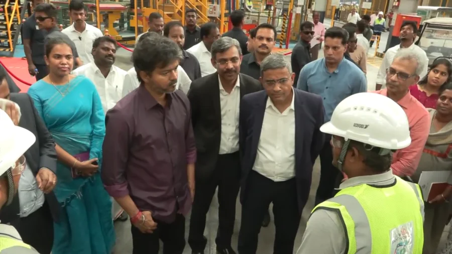 Tamil Nadu CM Vijay Visits Sriperumbudur, Thousands Gather