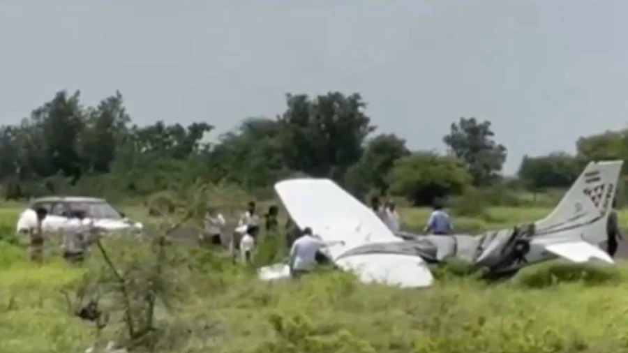 Trainer Aircraft Crash Near Baramati Airstrip in Maharashtra