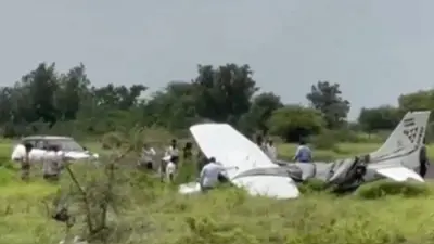 Trainer Aircraft Crash Near Baramati Airstrip in Maharashtra