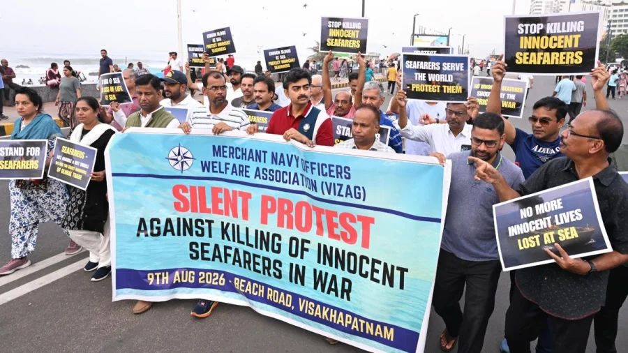 Indian Seafarers Silent Protest Over War Zone Deaths