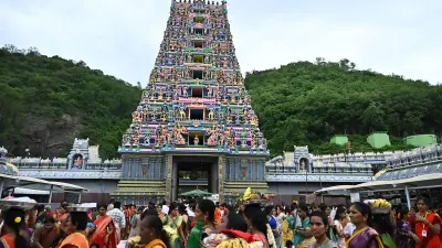 Kanaka Durga Temple Phone Ban Gate Screens Devotees