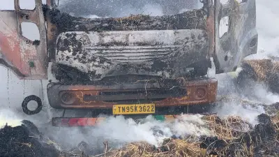 Ranipet Straw Lorry Fire Alert New Update