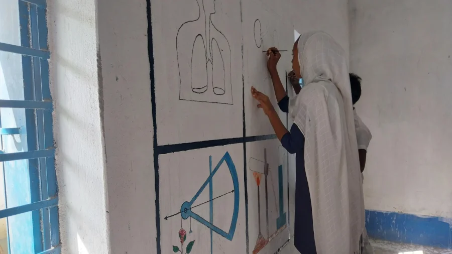 New Learning Walls Teach Alphabet to Solar System in Malda